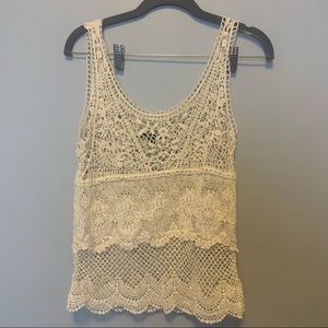 American Eagle Lace Crochet Tank Top
